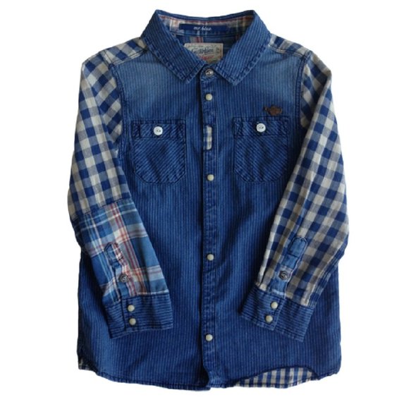 Scotch Shrunk Boys Patchwork Shirt - Picture 1 of 2